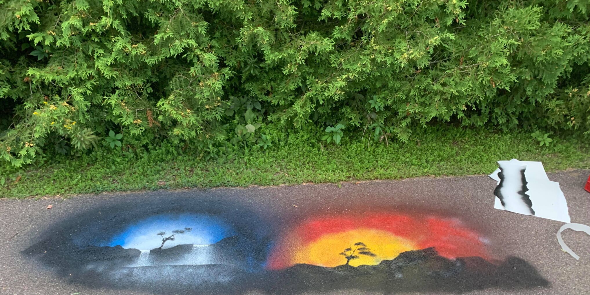 Art over graffiti Swanton Rec Path